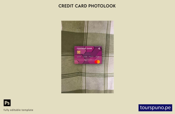listo para imprimir plantilla frontal de aspecto fotográfico de Mastercard del D